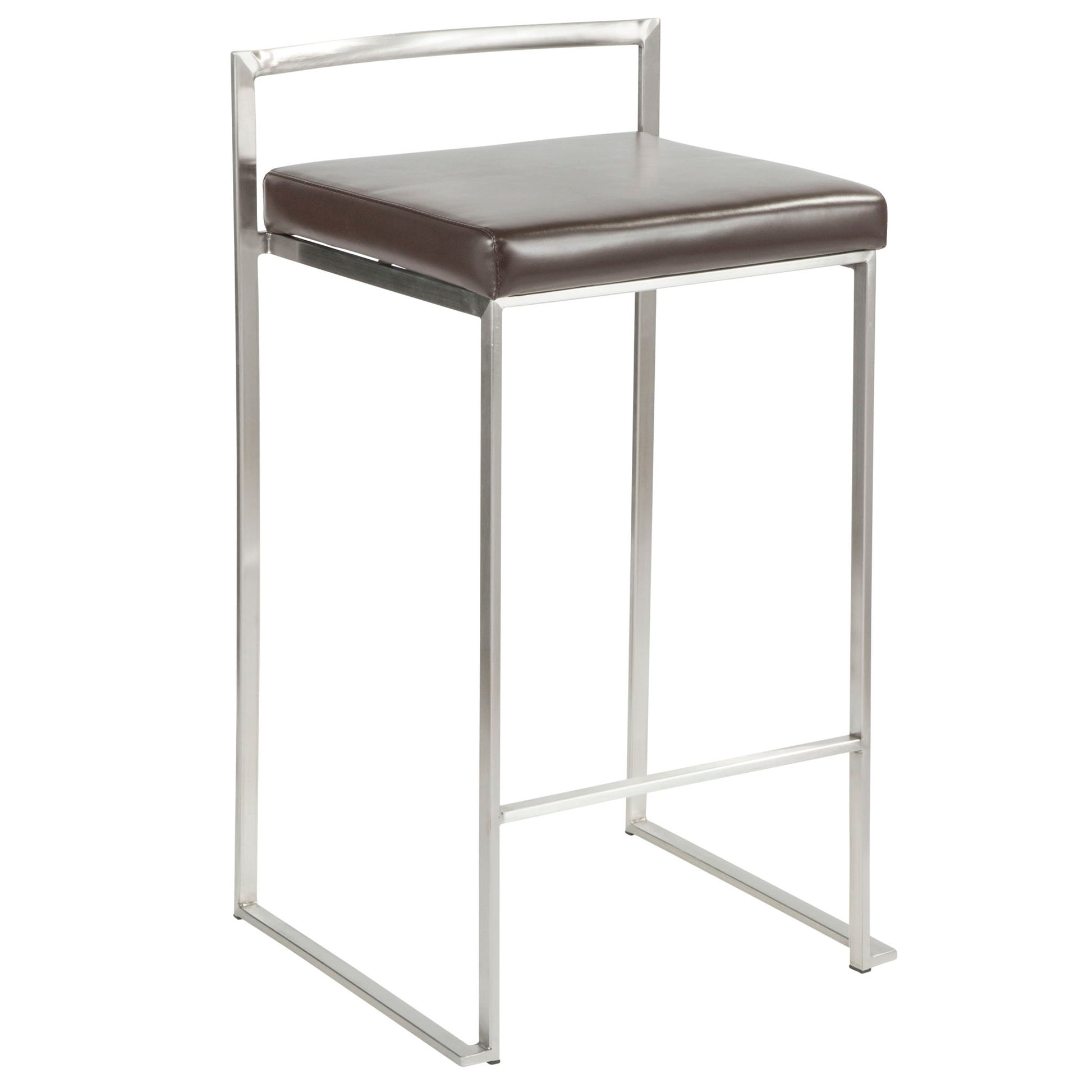 Fuji - Contemporary, Stackable Elegant Counter Stool (Set of 2) Lumi Source
