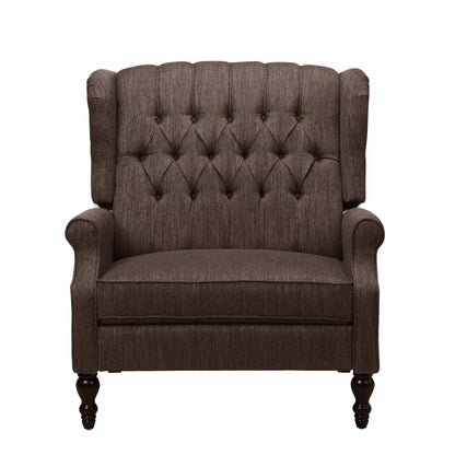 Dunham - Contemporary Fabric Tufted Oversized Pushback Recliner Noble House