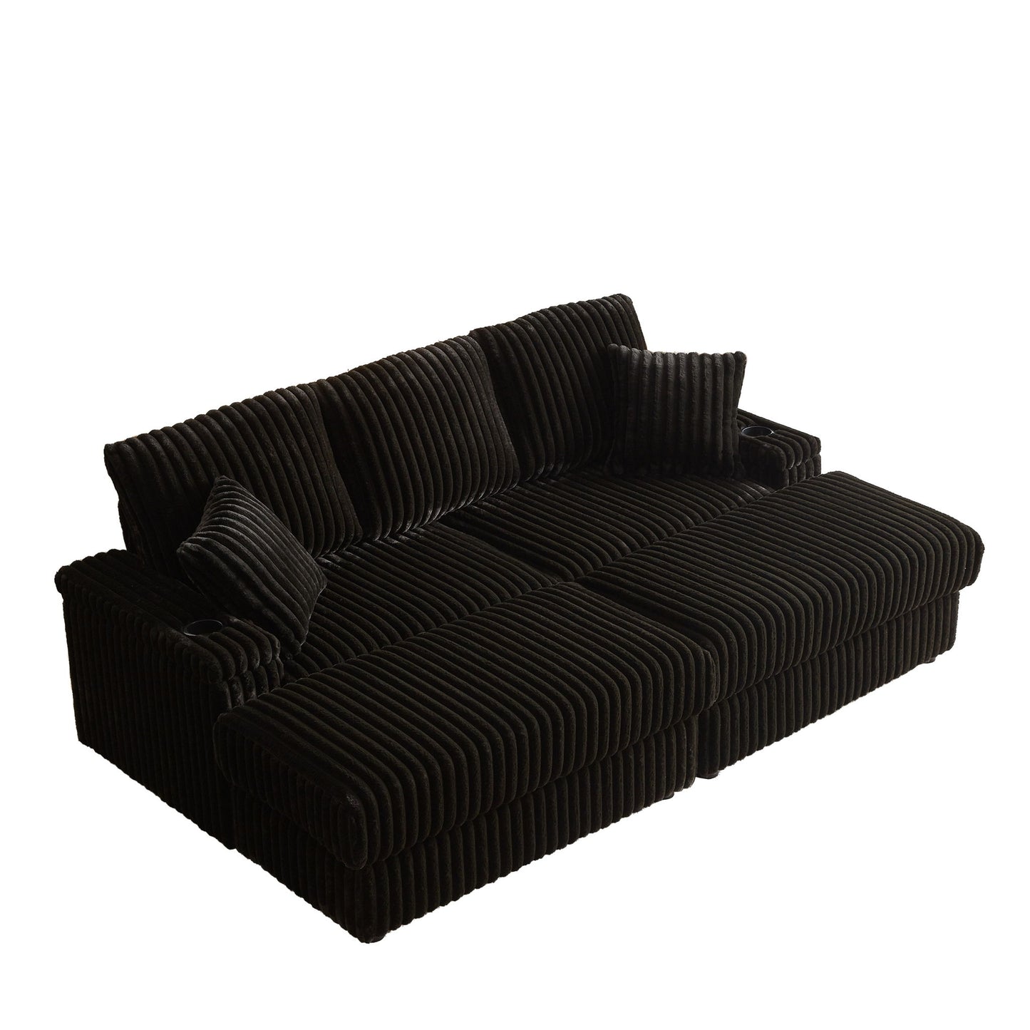 3 Seater Sofa With 2 Ottomans For Living Room Home Essentials