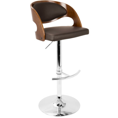 Pino - Mid Century Modern Adjustable Barstool With Swivel Lumi Source
