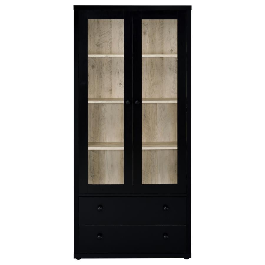 Hawthorne - 4-Shelf Glass Door Tall Cabinet With Drawers Coaster Fine Furniture
