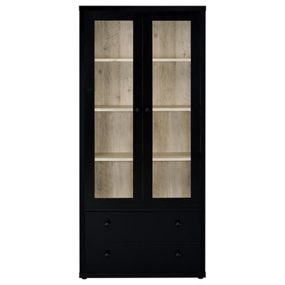 Hawthorne - 4-Shelf Glass Door Tall Cabinet With Drawers Coaster Fine Furniture