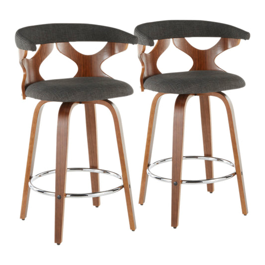 Gardenia - Mid Century Modern Counter Stool (Set of 2) Lumi Source