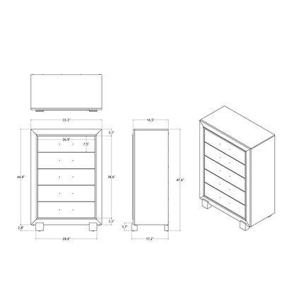 Skye - Marble Chest - White Global Furniture USA