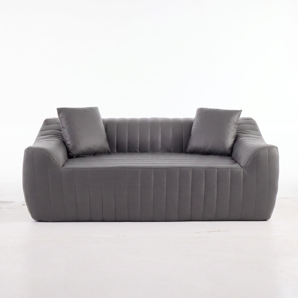 Oversized 2 Seater Loveseat With 2 Decor Throw Pillows, Deep Seat Sofa For Living Rooms Hearth and Haven