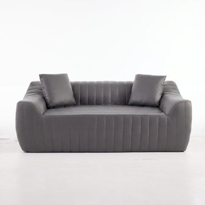 Oversized 2 Seater Loveseat With 2 Decor Throw Pillows, Deep Seat Sofa For Living Rooms Hearth and Haven