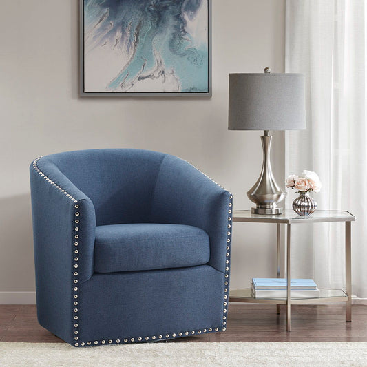 Tyler - Swivel Chair - Blue