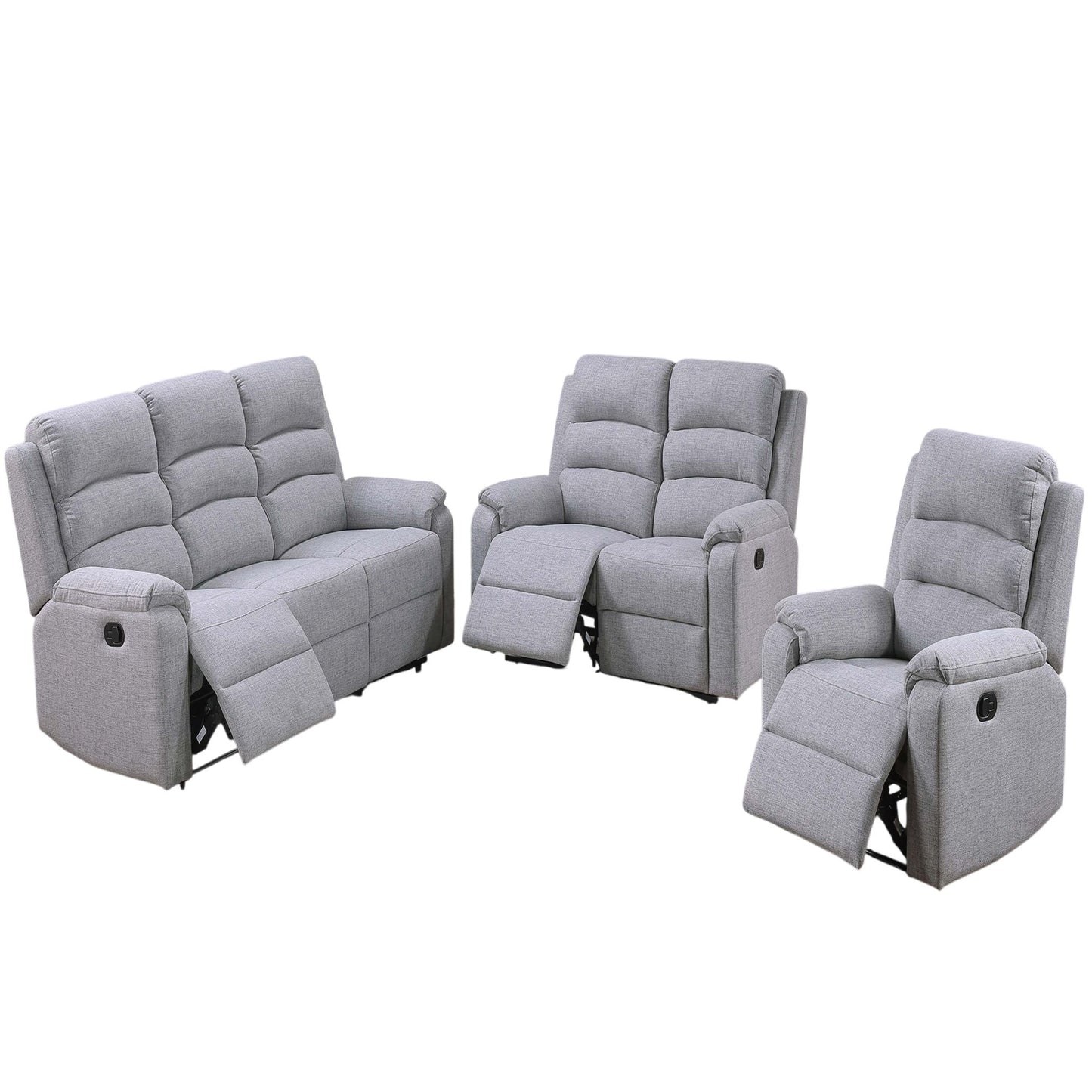 Modern Living Room Set With Manual Recliner Home Essentials