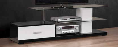 Ivana - TV Stand - White / Black Acme
