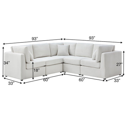 Chauncy - 5 Piece Sectional Home Essentials