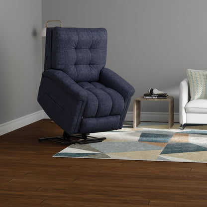 Velour - Power Lift Chair - Blue Home Essentials