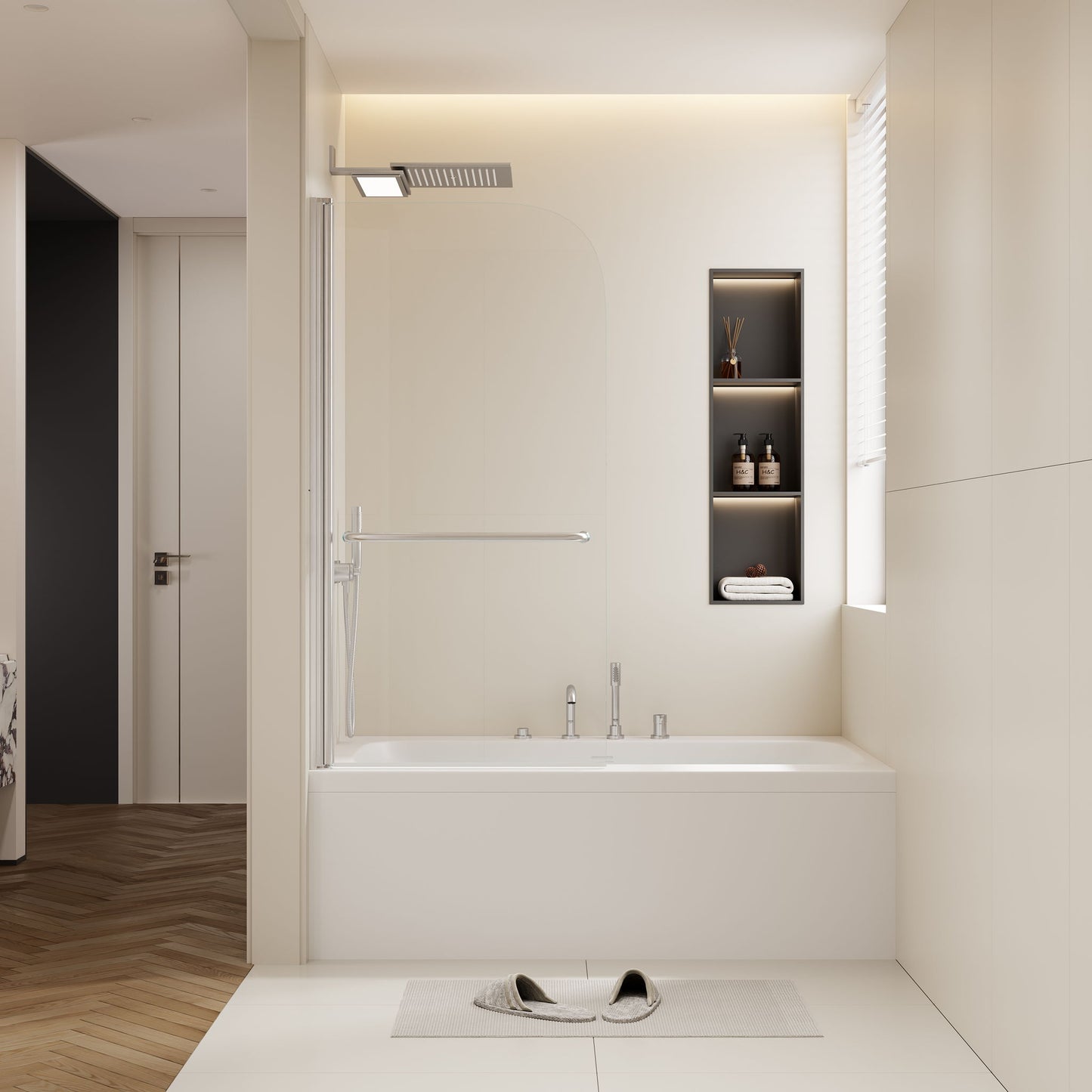Bathtub Shower Door With 6mm Tempered Glass Daily Nest