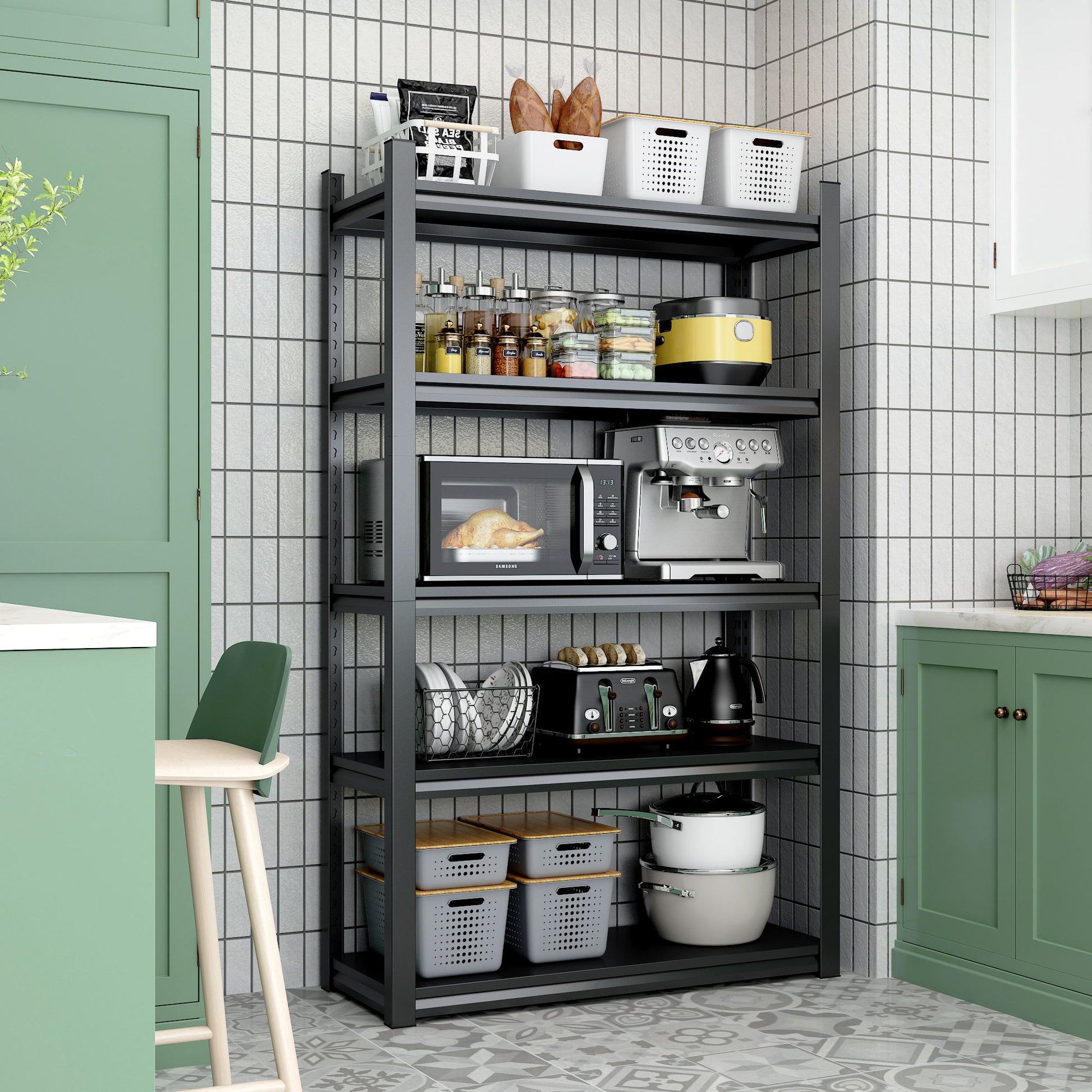 Industrial Heavy Duty Metal Garage Shelving Unit, Adjustable Storage Rack Daily Nest