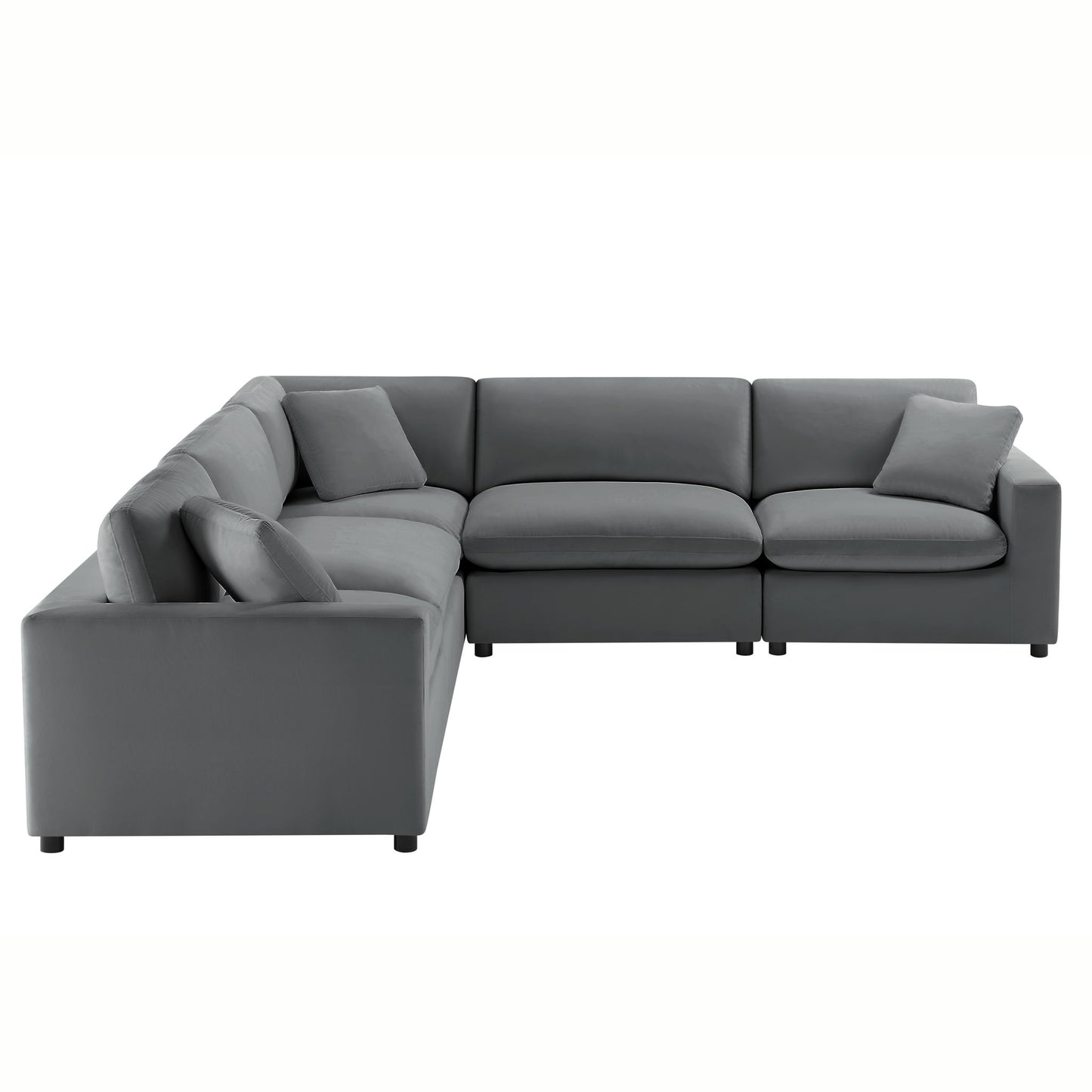 Caylie - Modular 5 Piece Sectional - Charcoal Home Essentials