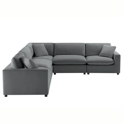 Caylie - Modular 5 Piece Sectional - Charcoal Home Essentials