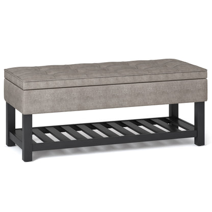 Cosmopolitan - Storage Ottoman Bench With Open Bottom Simpli-Home