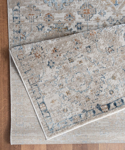 Noble - 5'3" X 7'3" Area Rug Polyester - Ivory Icona Home Decor