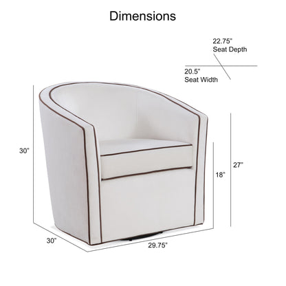 Kendall - Swivel Chair With Barrel Back Design Ridgecrest Home