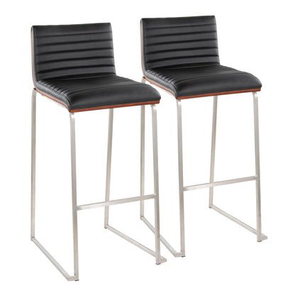 Mason Mara - Contemporary Fixed Height Barstool (Set of 2) Lumi Source