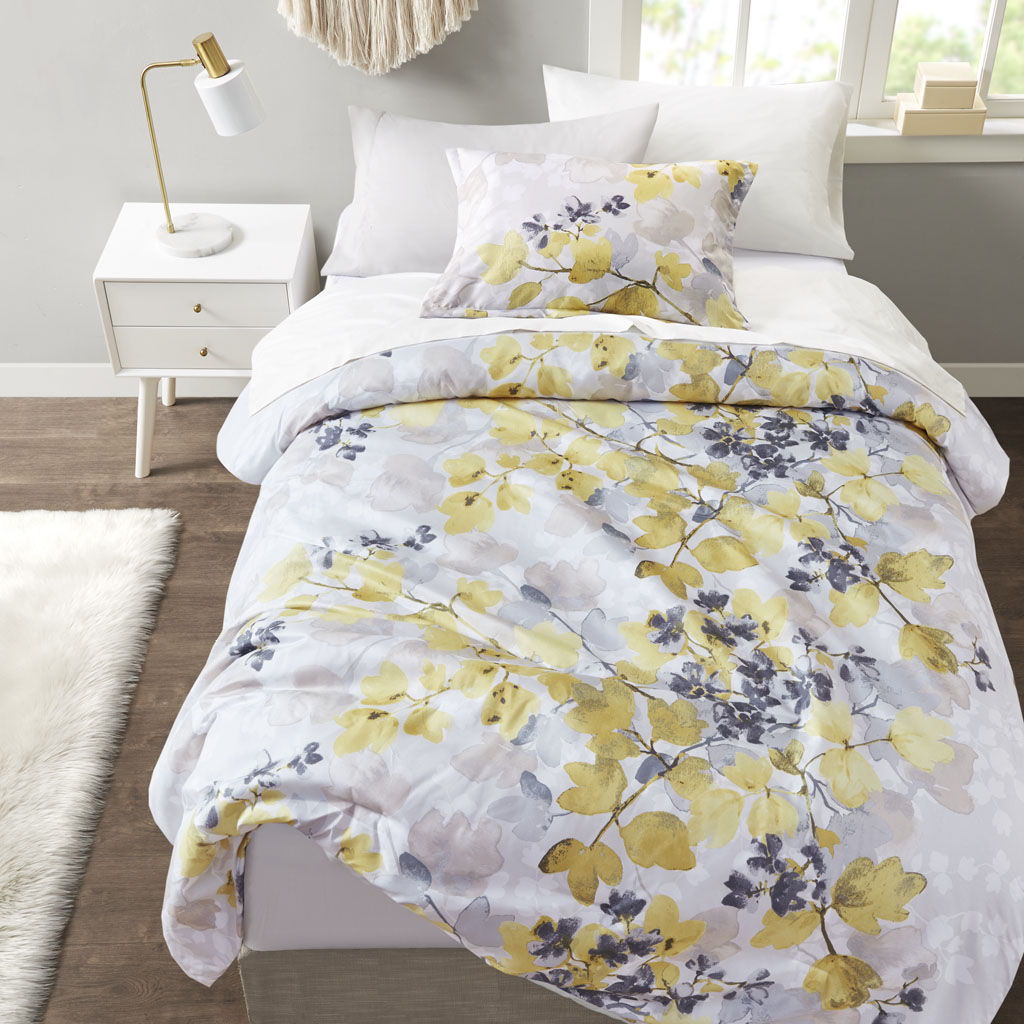 Alexis - Twin Comforter Set With Bed Sheets - Yellow Madison Park Essentials
