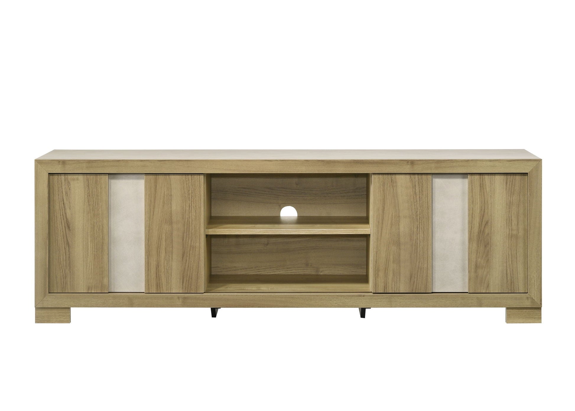 Rangley - TV Stand - Driftwood Crown Mark