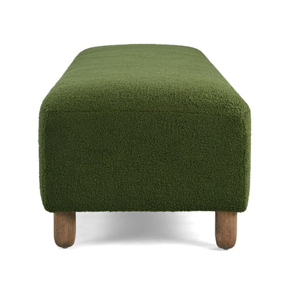 Contemporary Ottoman With Foam Cushion And Durable Upholstery Noble House
