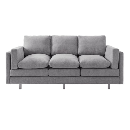 3 Seater Sofa With Dual Layer Seat Cushions Noble House