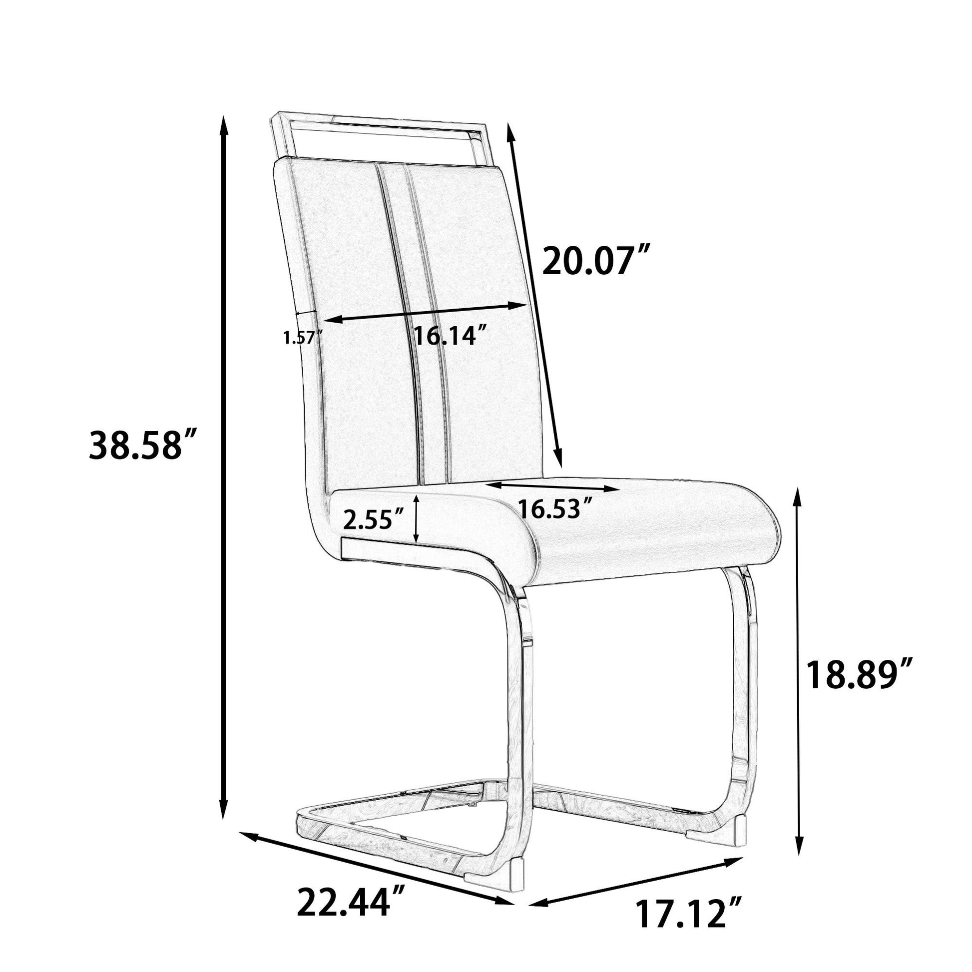 Modern Dining Chairs With High Back Upholstered Design Metal Legs Home Essentials
