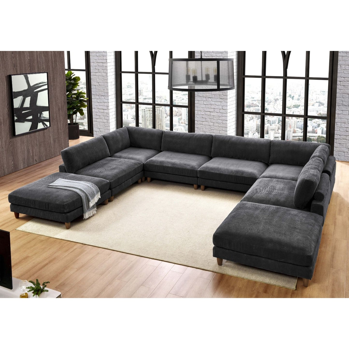 Modern Modular Sectional With Adjustable Back Support Home Essentials