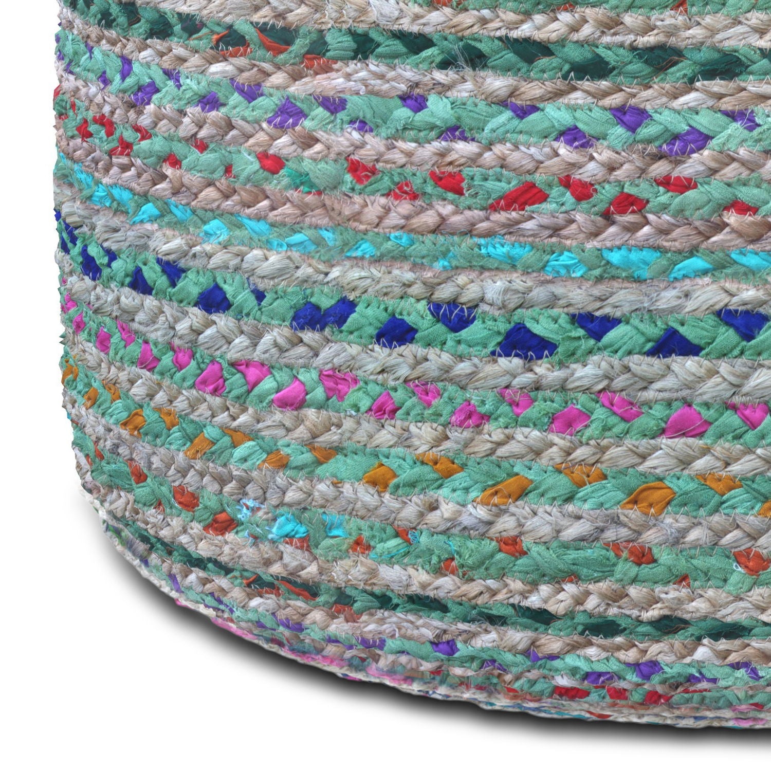 Margo - Handcrafted Round Pouf Simpli-Home