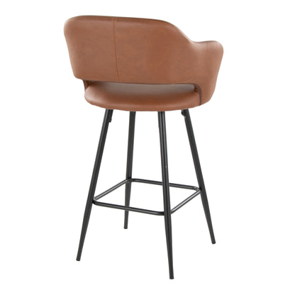 Margarite - Contemporary Fixed Height Counter Stool With Square Footrest (Set of 2) Lumi Source