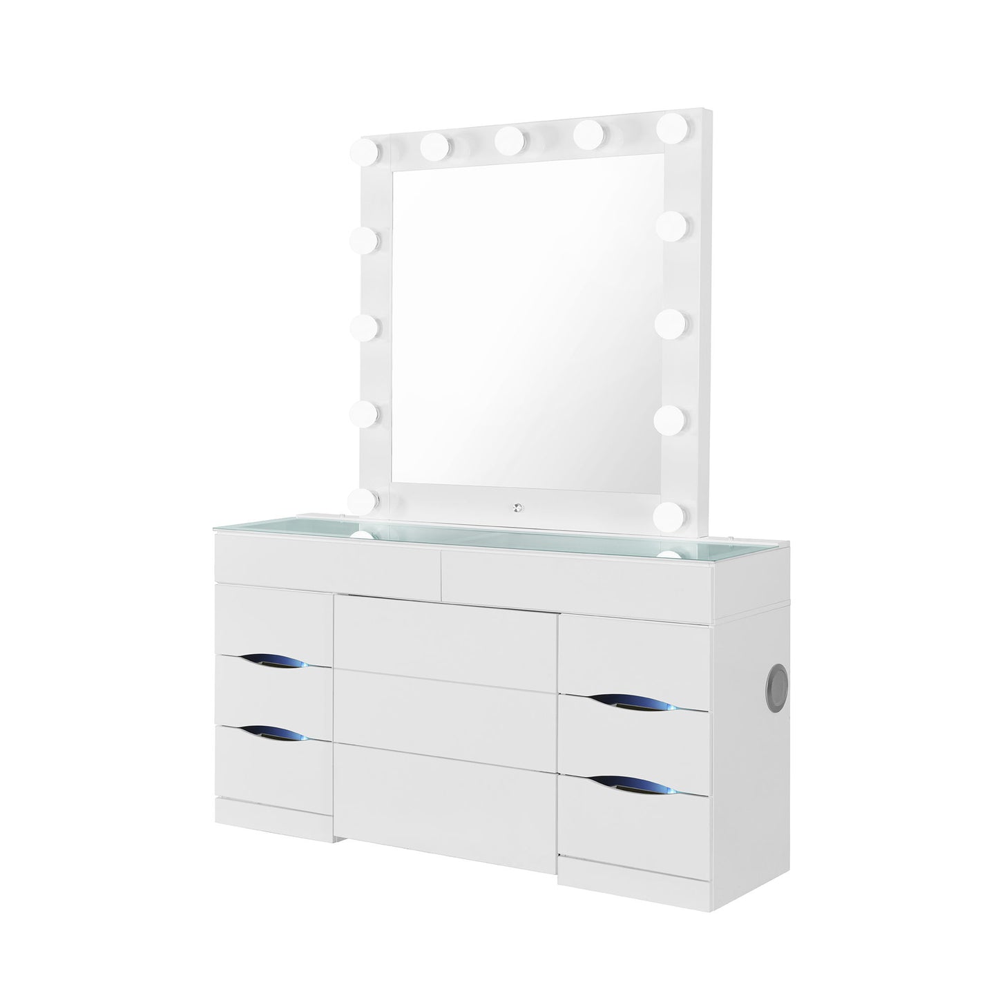 Elisa - Vanity Set With Stool And LED Bulbs Global Furniture USA