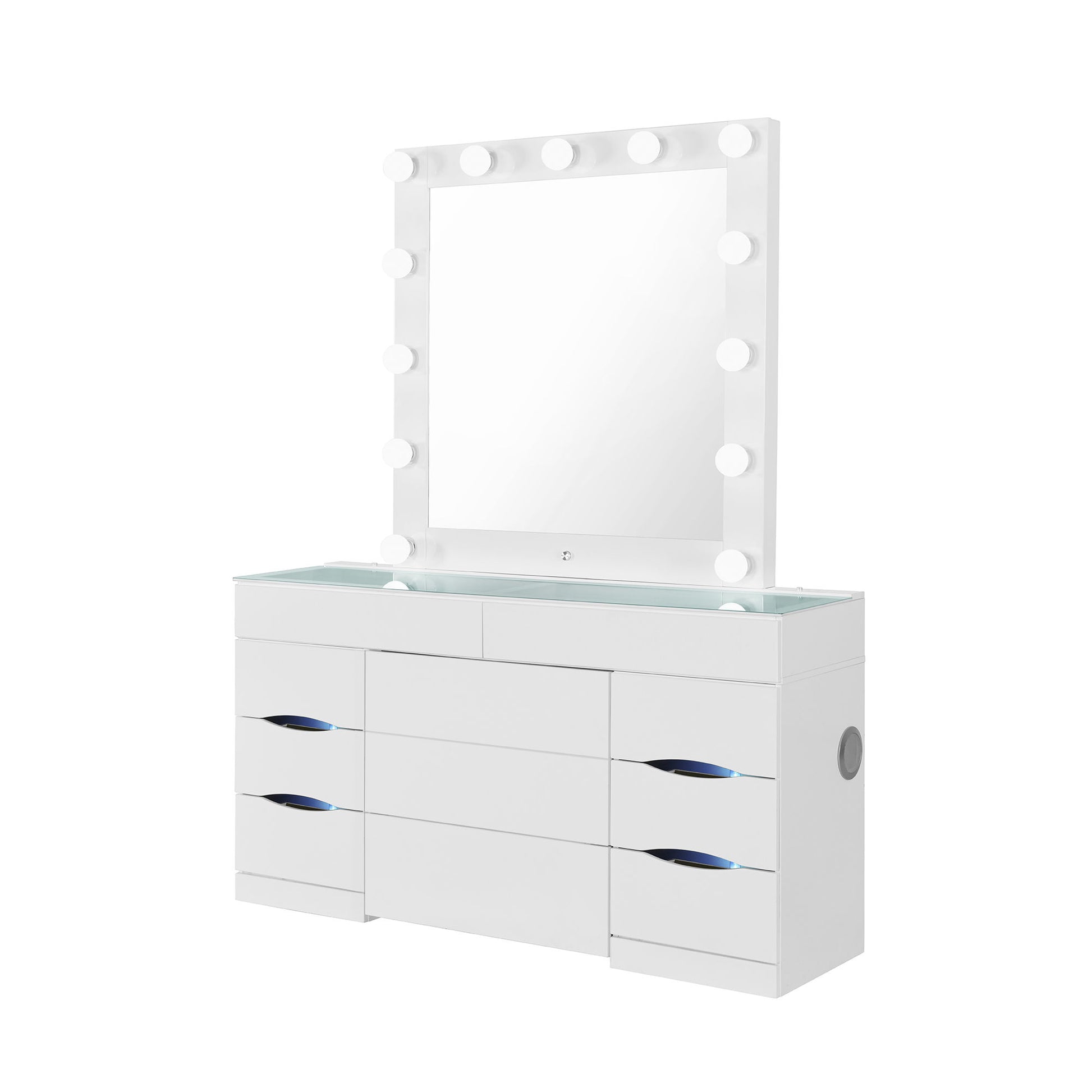 Elisa - Vanity Set With Stool And LED Bulbs Global Furniture USA