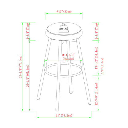 Modern Glam Upholstered Faux Velvet Bar Stool Walker Edison