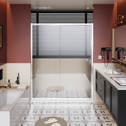Sliding Shower Door With And Handle - Chrome Daily Nest