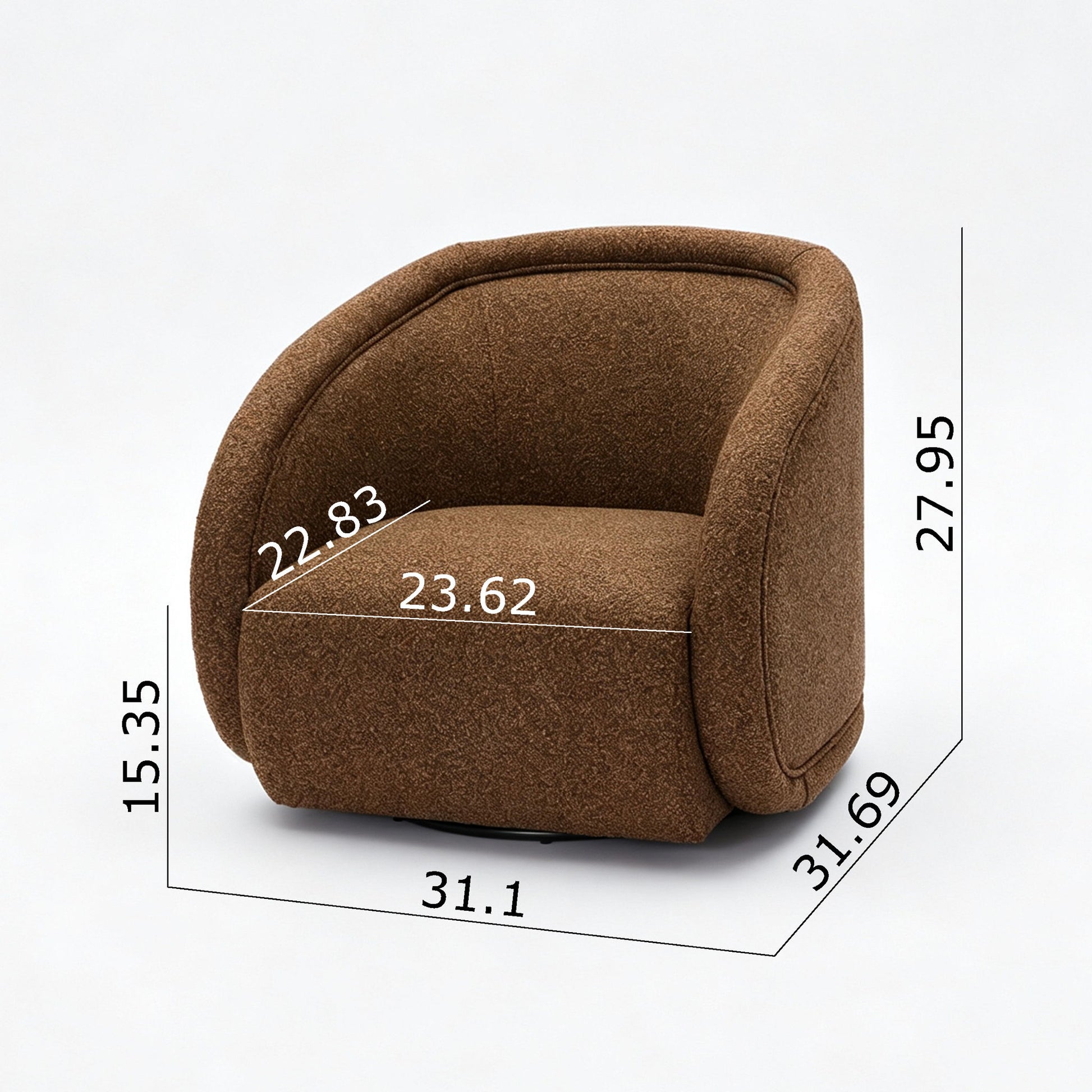 Palermo - Swivel Chair - Brown Home Essentials