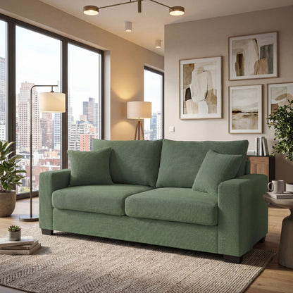 2 Seater Sofa, 2 Throw Pillows For Living Room Home Essentials