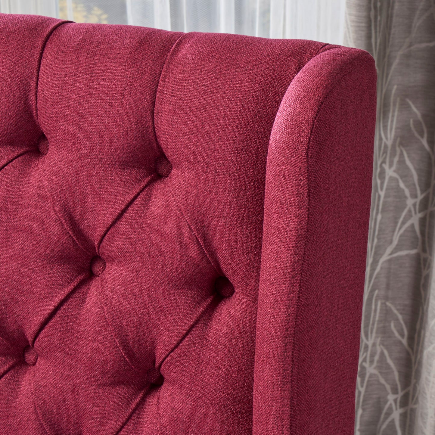 Sophisticated Tufted Dining Chair With High Back Design Noble House