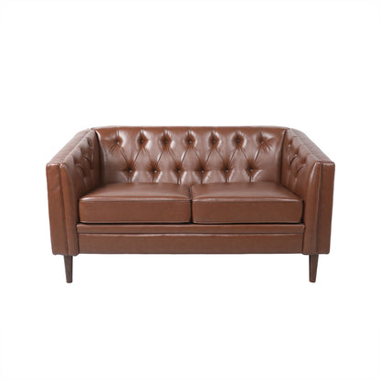 Sophisticated Loveseat With Diamond Stitched Detailing Noble House