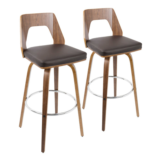 Trilogy - Mid Century Modern Barstool (Set of 2) Lumi Source
