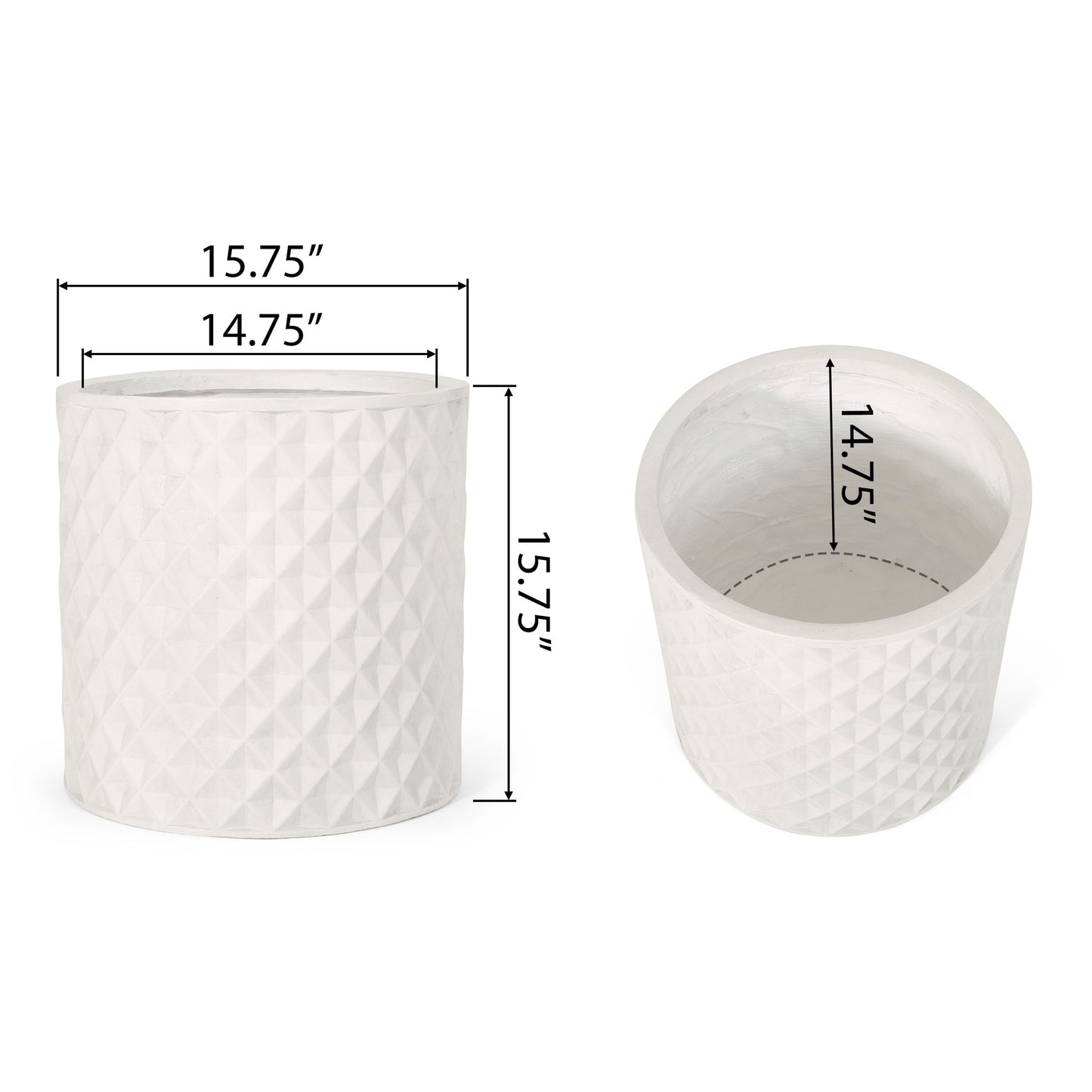 Planter - Antique White Noble House