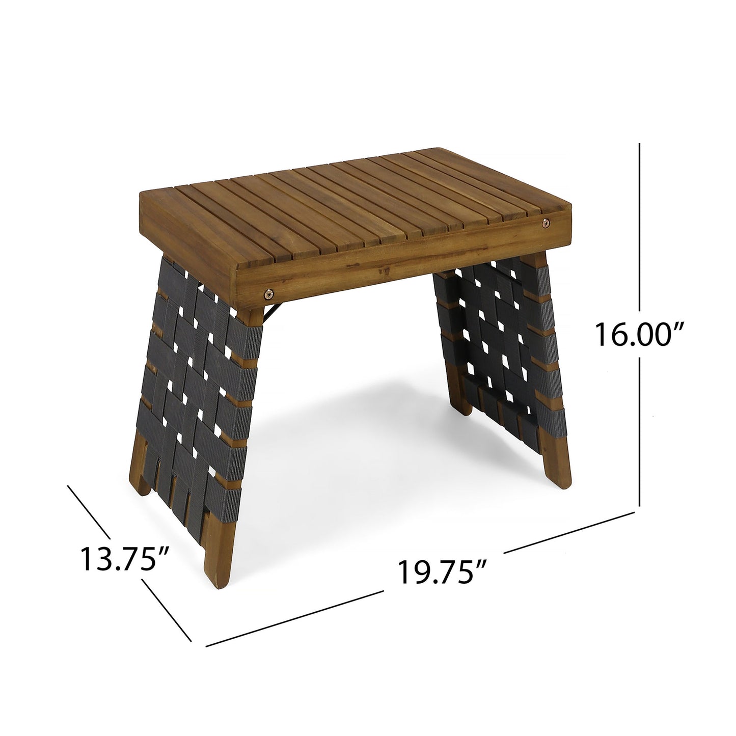 Outdoor Wooden Foldable Side Table - Teak Noble House