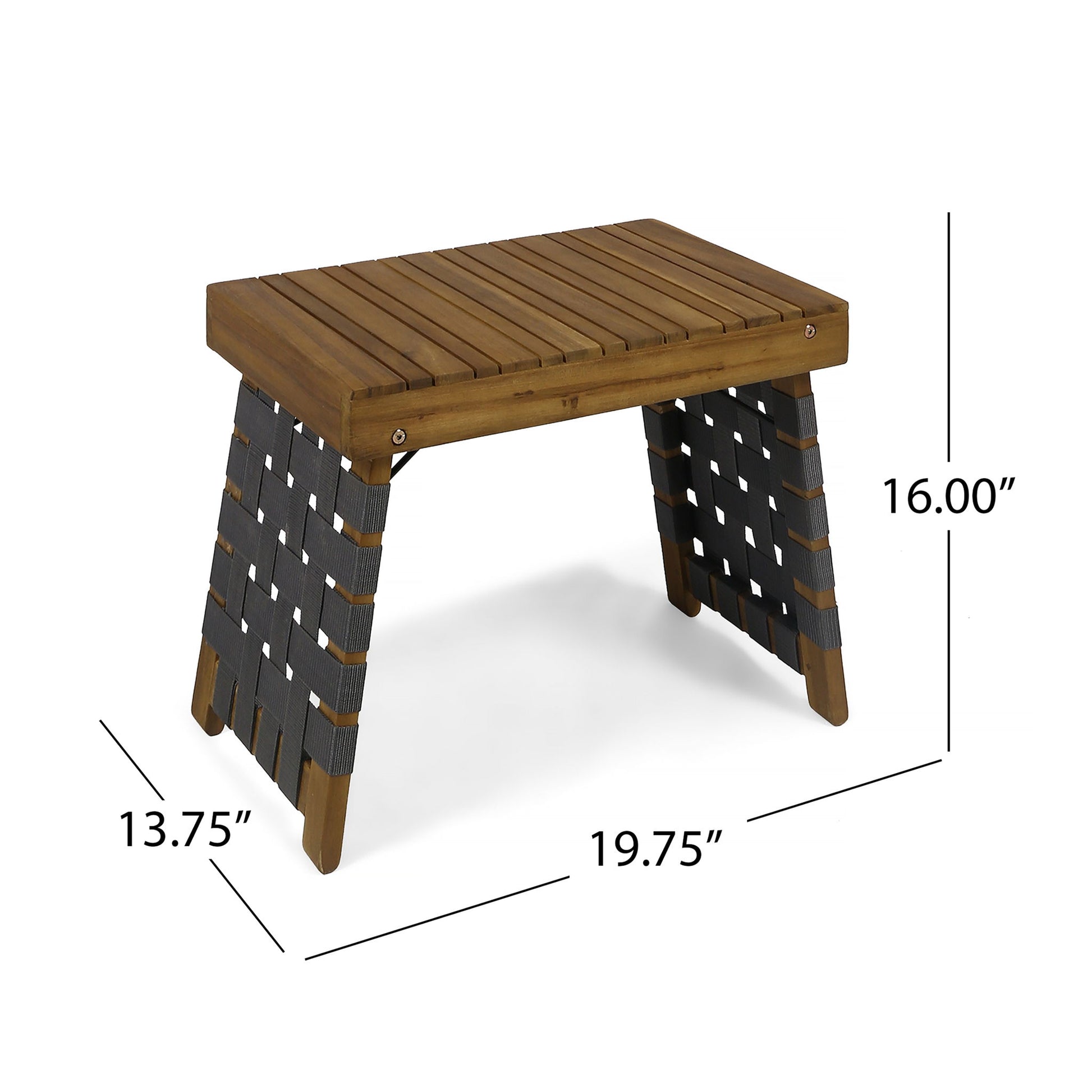 Outdoor Wooden Foldable Side Table - Teak Noble House