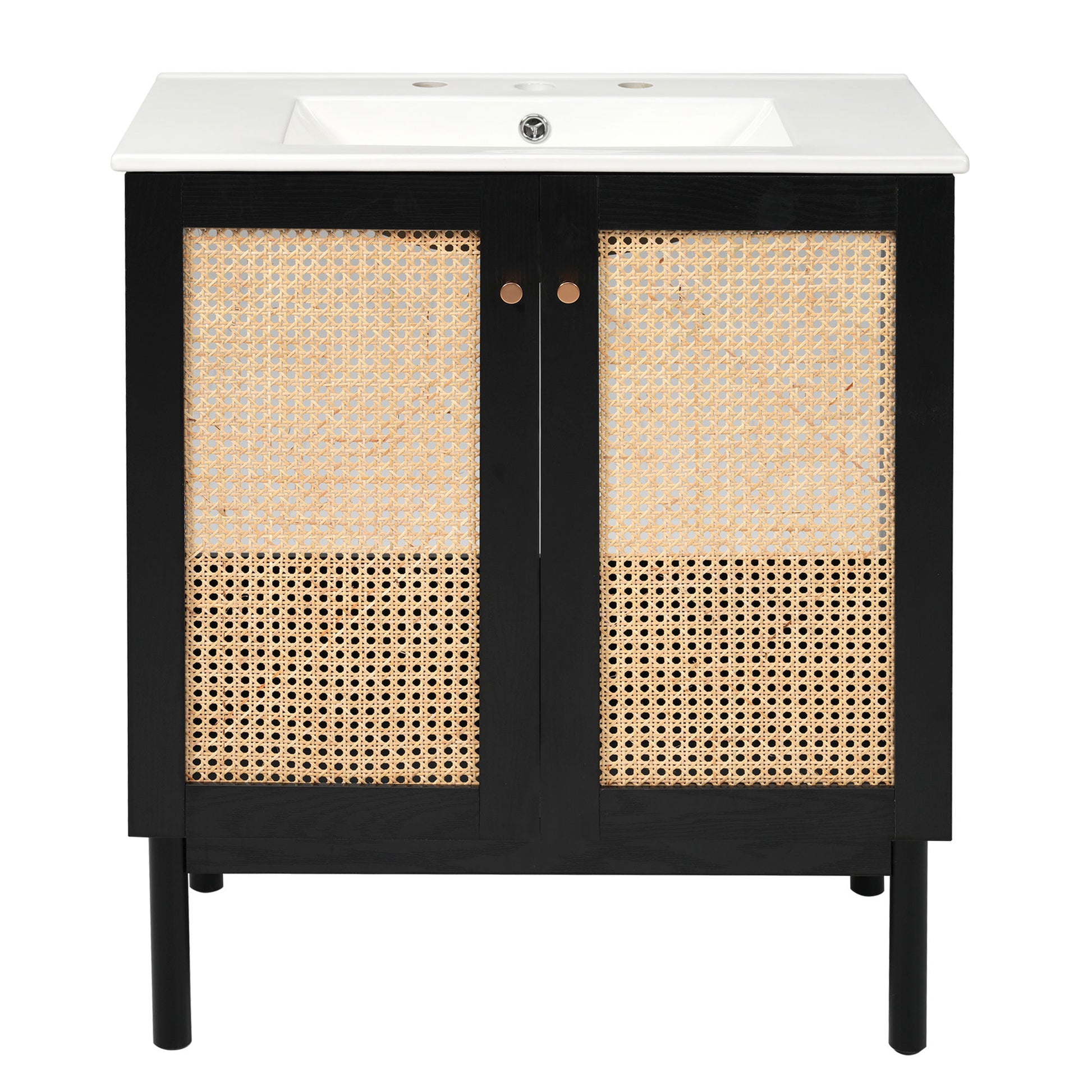 Bathroom Vanity With Soft Closing Mechanism - Black Hearth and Haven