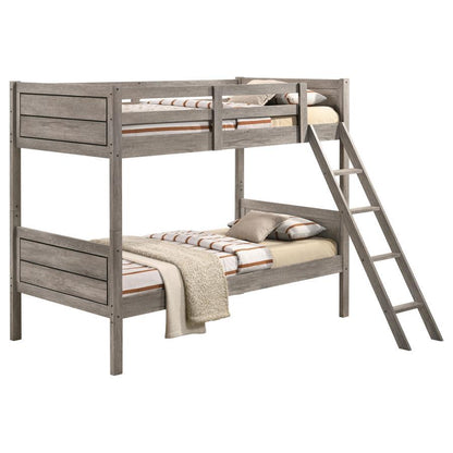 Ryder - Wood Bunk Bed With Mattress Coaster Fine Furniture