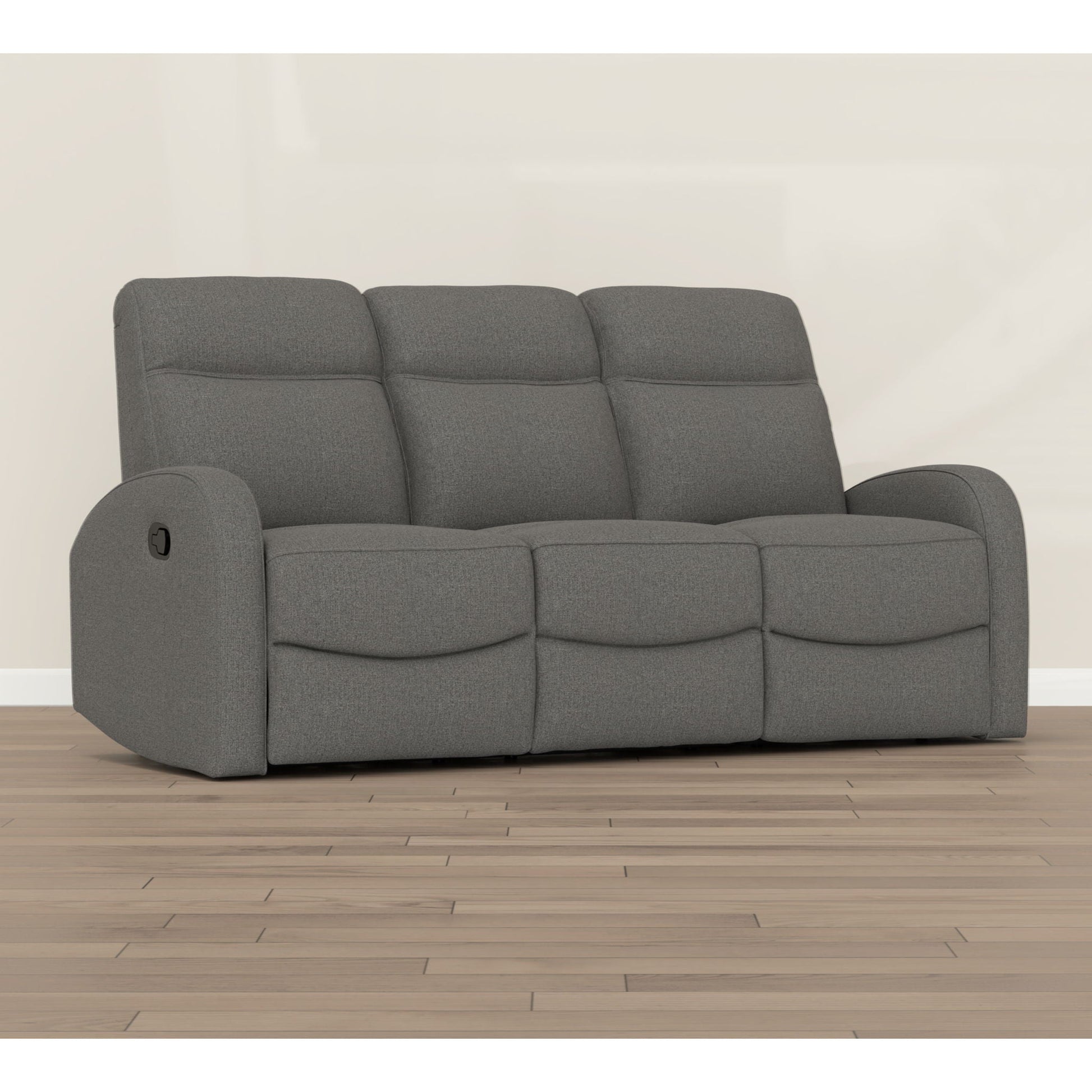 Manual Reclining Sofa With Dual Independent Recliners Emerald Home