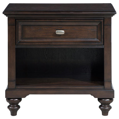 Andover - 1-Drawer Nightstand Bedside Table - Dark Oak Coaster Fine Furniture