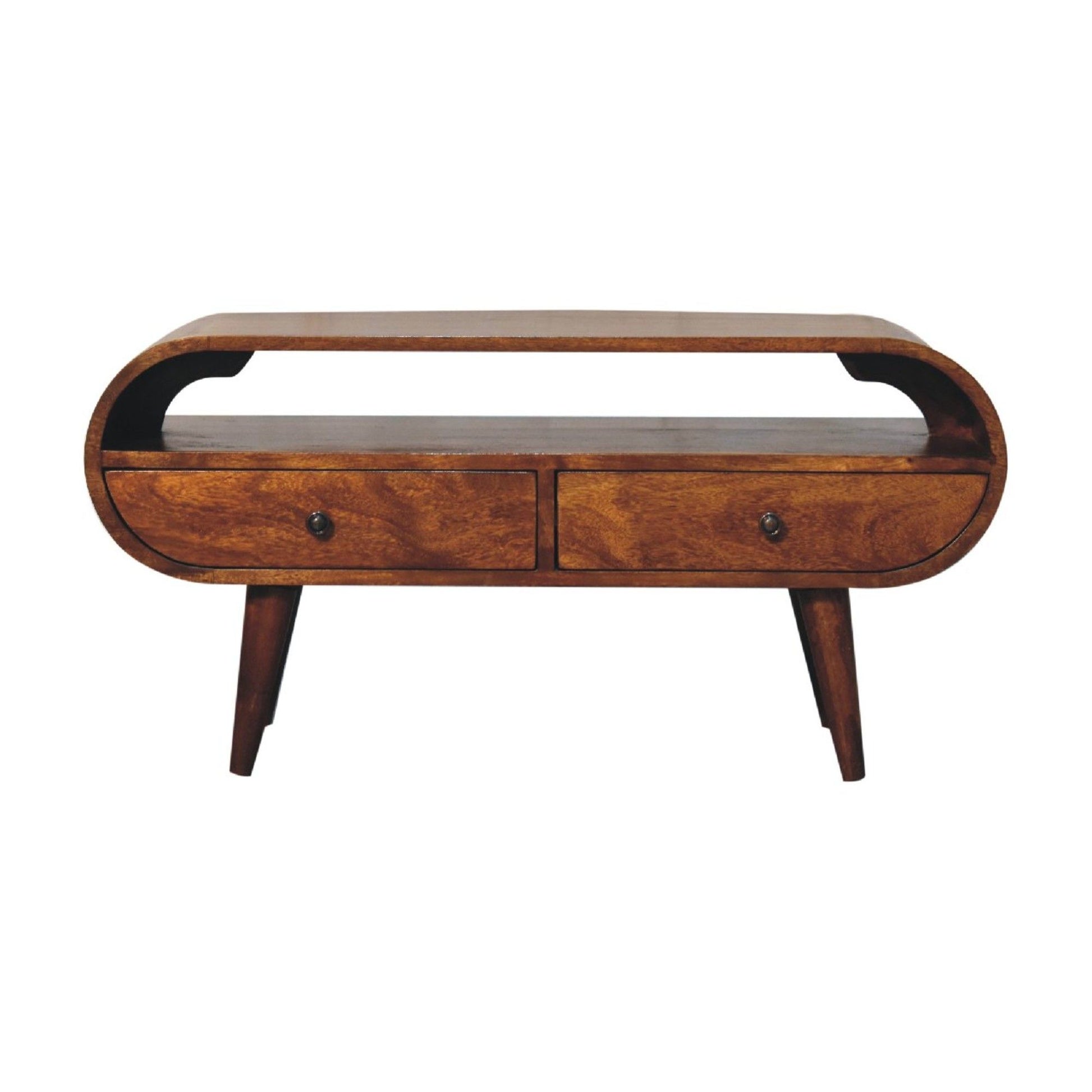 Solid Wood Circular TV Stand Artisan Furniture