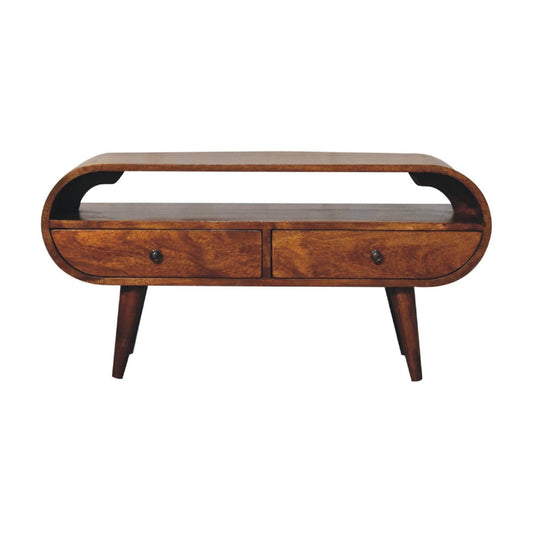 Solid Wood Circular TV Stand Artisan Furniture