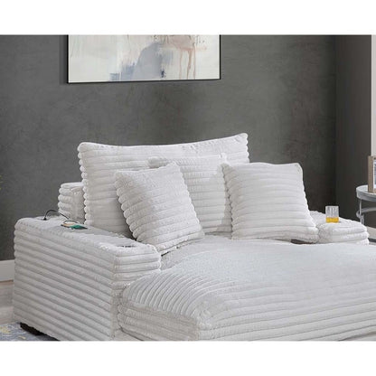 Chaise Lounge With 2 Cup Holders And USB Ports Home Essentials